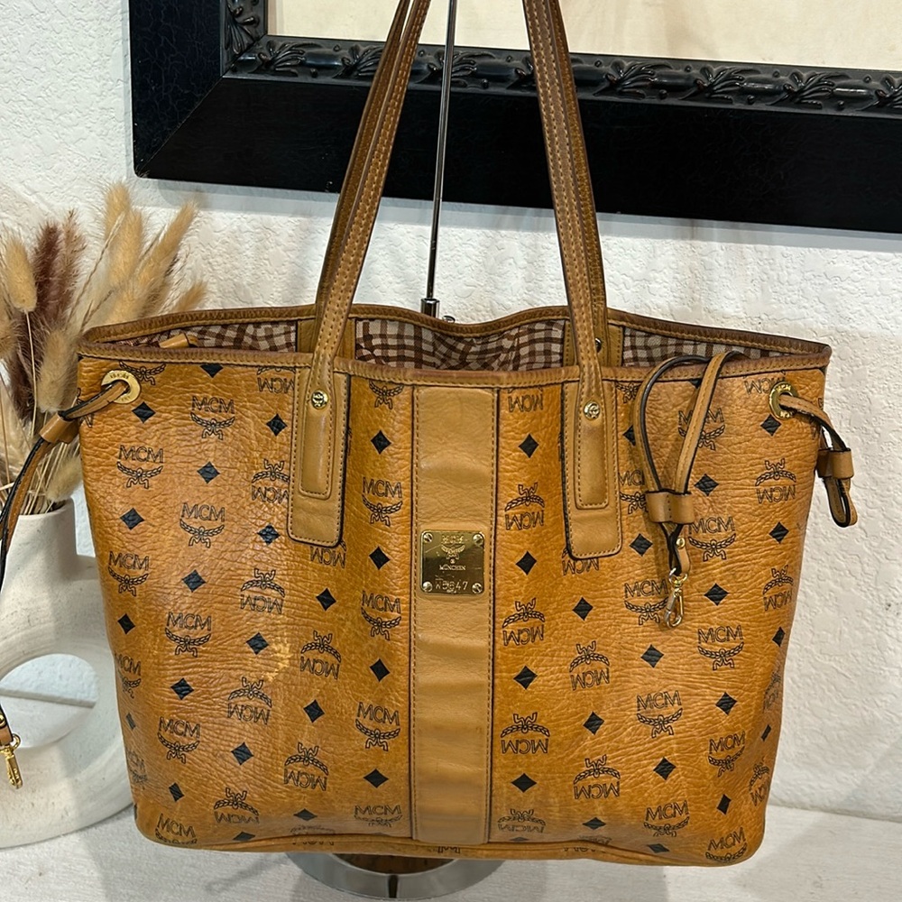 Metallic Visetos tote reversible bag